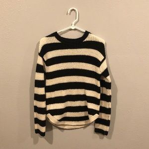 Black and white striped sweater